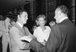 Ed Koch, Dina Merrill, and Cliff Robertson, Lincoln Center