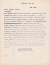 Rubin Saltzman to President Roosevelt on D-Day Pledging Support, June 1944 (telegram)