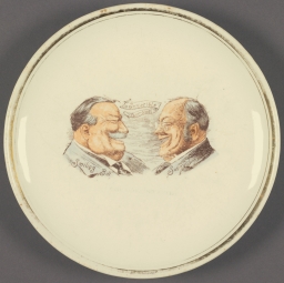William H. Taft-Sherman The Morning After Ceramic Portrait Plate, ca. 1908