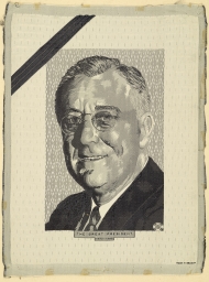 Franklin D. Roosevelt The Great President Portrait Textile