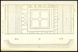 [Plan of a Palestra and Xystus] (from Vitruvius, On Architecture)