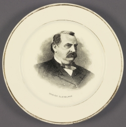 Grover Cleveland Ceramic Portrait Plate, ca. 1888