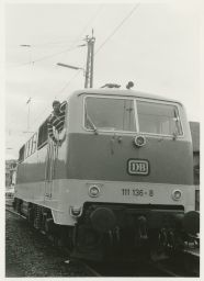 Brian Pertl '86 in a train, Munich seminar