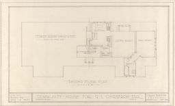 Community House for G. L. Ohrstrom Esq. Second Floor Plan