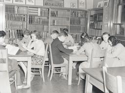 Students studying in  Carnegie Library