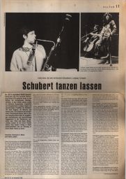 WoZ Magazine 'Schubert tanzen lassen' Interview
