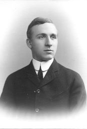 Merkel Henry Jacobs (1884-1974), A.B. 1905, Ph.D. 1908, at his graduation from college, portrait photograph