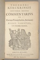 Title page from Theodori Kerckringii doctoris medici Commentarivs...