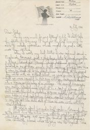 Letter from James Brown to Gordon Fister, 30 July 1944.