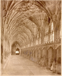 The Great Cloisters, Gloucester Cathedral (South Wall, looking West)      