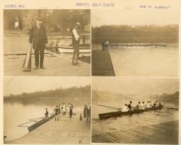 Crew (men's), training at the Boat House, assorted photos