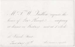 Mr T W Ludlow invitation