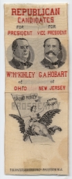 McKinley-Hobart Republican Candidates Ribbon, ca. 1896