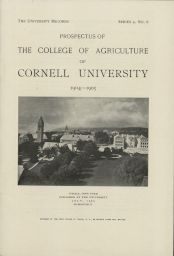 Prospectus of the College of Agriculture of Cornell University