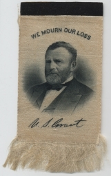 Grant We Mourn Our Loss Ribbon, ca. 1885