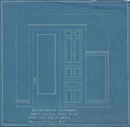 Residence for G. G. Robins: Elevation of Cupboard from Dining Room Side