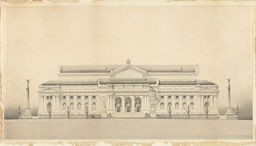 New York Public Library architectural drawing