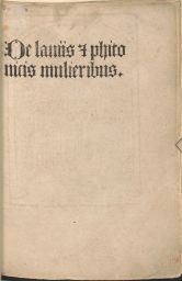 De laniis [et] phitonicis mulieribus (title page).