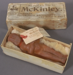 My Papa Will Vote for McKinley Baby Figurine Soap and Box, ca. 1896