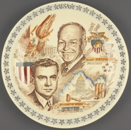 Eisenhower-Nixon Our President and Vice-President Ceramic Portrait Plate, ca. 1953