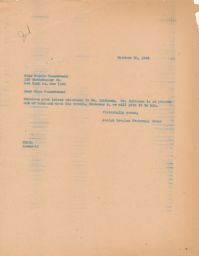 JPFO to Ursula Wassermann Having Received her Letter, October 1946 (correspondence)