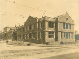 School of Veterinary Medicine and Veterinary Hospital (built 1902-1913, Cope & Stewardson, architects), exterior, during construction
