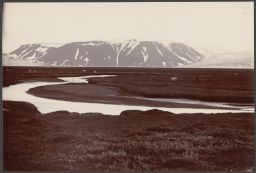 Skriðufell, under Langjökull, photographed July 5, 1900, at 12 midnight