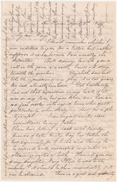 Letter hoping for end of slavery