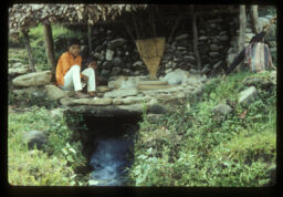 ketaharu kulo ghatta sangai ‍bisram gardai (केटाहरु कुलो घट्टा संगै विश्राम गर्दै / Young Boys Taking a Rest Near Kulo Ghatta)