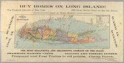 Map of Long Island Showing the Long Island Railroad. Buy Homes on Long Island! 