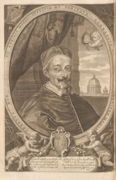 Mundus Subterraneus, 1st edition: Portrait of Pope Alexander VII