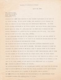 Rubin Saltzman to Secretary of State Cordell Hull about Polish Jewish Soldiers, April 1944 (telegram)