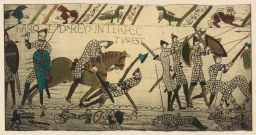 Illustration of Bayeux tapestry, panel 74.