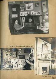 John Rider Wallis, Wharton, Class of 1910, scrapbook, dormitory interiors, photographs