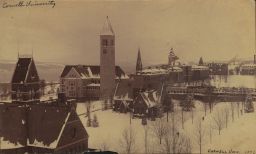 View of Cornell University's Ithaca campus from the South in 1892