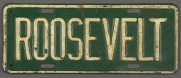 Franklin D. Roosevelt License Plate, ca. 1944