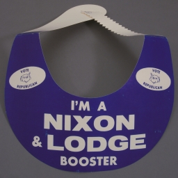 Nixon-Lodge Paper Sun Visor, ca. 1960
