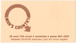 Larry Blagg matchbook covers collected in New York City: Man's Country 28 west 15th street