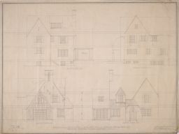 West, North, South and Front Elevation of Residence for Mr. J.E. Duff