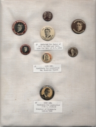 Hearst and John A. Johnson Campaign Buttons, ca. 1904-1909
