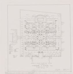Shrub and bulb planting plan for the garden of Windsor T. White, Esq., Chagrin Falls, OH.