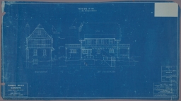 I-F 436 - house for Mr. Arthur Wright - rear and left elevations
