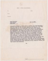 William Karlin to I.W.O Camp Committee Regarding Camp Kinderland, Camp Lakeland, and Camp Unity, May 1953 (correspondence)