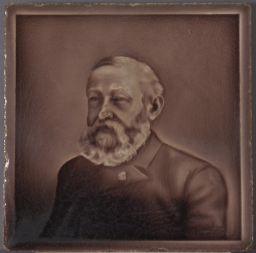Benjamin Harrison Ceramic Portrait Tile, ca. 1888