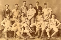 Baseball, 1889 University team, group photograph