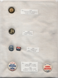 Minor Party Campaign Buttons, ca. 1896-1956