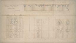 S. Forry Laucks Residence - Drawing of Iron-work for Gates 1-8