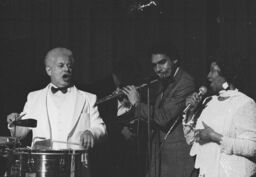 Tito Puente, Dave Valentin, and Celia Cruz at Windows on the World