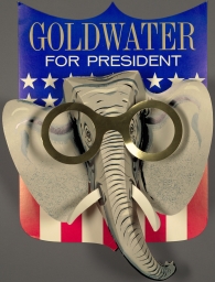 Goldwater for President Three-dimensional Elephant Wall Hanging