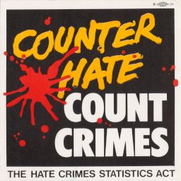 Counter Hate: Count Crimes sticker